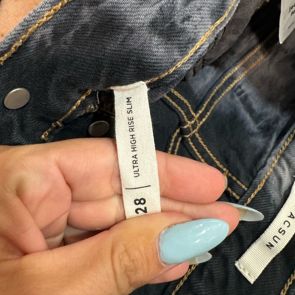 Sold Out PacSun Eco Two-Tone Tie Dye Ultra High Waisted Slim Fit Jeans - Picture 9 of 9